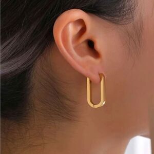 Minimalist hoop earrings #599